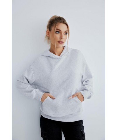 Womens Hoodies for Women, Casual Pullover Hooded Sweatshirts Long Sleeve Tunic Top with Kangaroo Pocket Grey $13.80 Hoodies &...