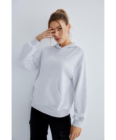 Womens Hoodies for Women, Casual Pullover Hooded Sweatshirts Long Sleeve Tunic Top with Kangaroo Pocket Grey $13.80 Hoodies &...