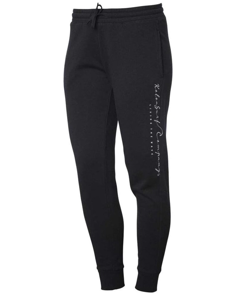 Koloa Surf Ladies Wave Wash Wave Letters Logo Sweatpants in XS-2XL Black / White Wave Letters Logo $24.99 Activewear