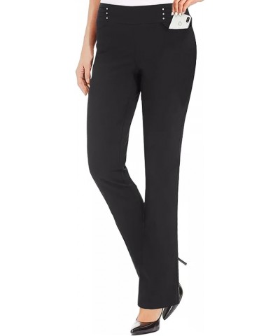 Women's Studded Dress Pants with 4 Pockets/Wrinkle Resistant High Waisted Slacks for Professional Wear Black $20.39 Pants