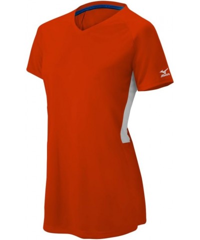 Women's Comp Short-Sleeve V-Neck Medium Orange-white $10.00 Jerseys