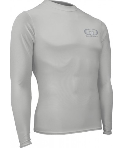 HT-603L-CB Men’s and Women’s Athletic Compression Long Sleeve Crew Neck Shirt Grey $15.30 Tops
