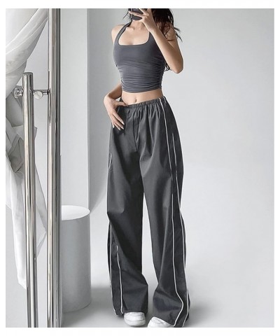 Cargo Pants Women, Parachute Pants for Women Baggy Low Waist Zipper Y2K Pants Light Baggy Jogger Relaxed 389 Grey $9.53 Pants