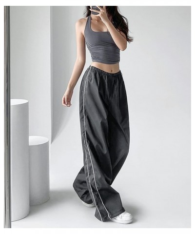 Cargo Pants Women, Parachute Pants for Women Baggy Low Waist Zipper Y2K Pants Light Baggy Jogger Relaxed 389 Grey $9.53 Pants