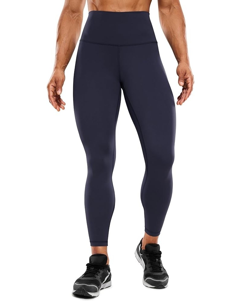 Women's Hugged Feeling Compression Leggings 25 Inches - Thick High Waisted Tummy Control Workout Leggings Navy $19.25 Activewear