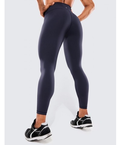 Women's Hugged Feeling Compression Leggings 25 Inches - Thick High Waisted Tummy Control Workout Leggings Navy $19.25 Activewear