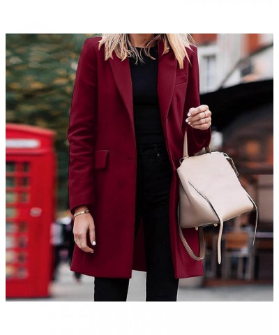 2023 Long Dressy Blazer for Women Fall/Winter Fashion Suit Jackets Plus Size Coat with Button Slim Fit Office Cardigan Woolen...