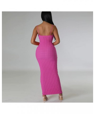 Women's Sexy Hollow Out Bodycon Dress Detachable Strap Twist Tube Top Solid Color Y2k Club Midi Dresses Red $16.00 Dresses