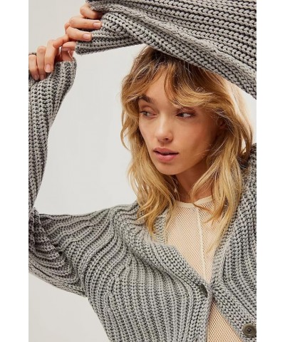 Women Fall Winter Striped Oversized Sweater Casual Long Sleeve Round Neck Loose Fit Knitwear Knit Tops C Grey $16.77 Sweaters