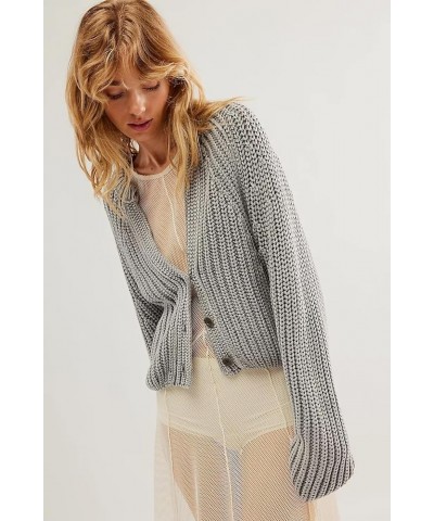 Women Fall Winter Striped Oversized Sweater Casual Long Sleeve Round Neck Loose Fit Knitwear Knit Tops C Grey $16.77 Sweaters