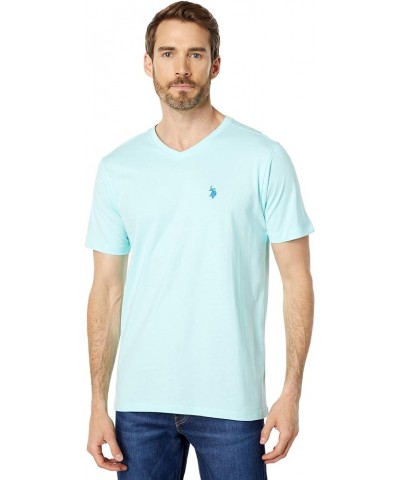 Men's V-Neck T-Shirt Easy Turquoise $11.99 T-Shirts