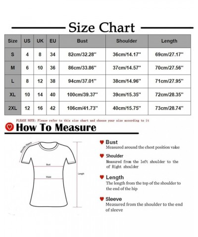 Tops for Women Casual Elegant Sexy Summer Gradient Print Women's Blouses Loose Comfort V Neck Short Sleeve T Shirts M06-yello...