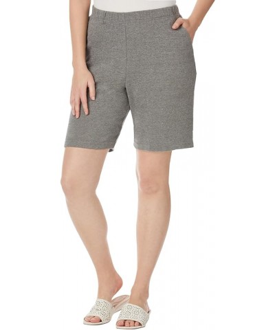 Women's Plus Size Soft Ease Knit Shorts Medium Heather Grey $19.27 Shorts