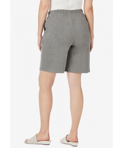 Women's Plus Size Soft Ease Knit Shorts Medium Heather Grey $19.27 Shorts