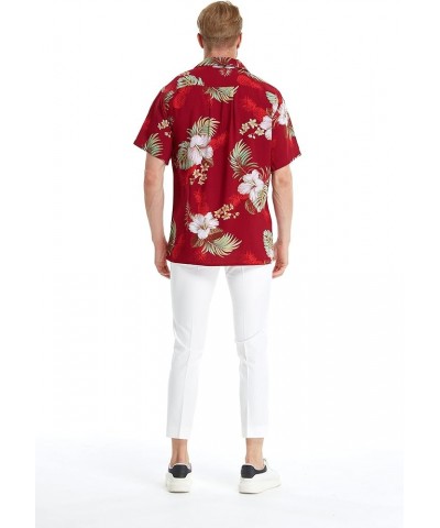 Matchable Couple Hawaiian Luau Shirt or Kimono in Midnight Bloom Women Women Pineapple Garden Burgundy $25.23 Tops