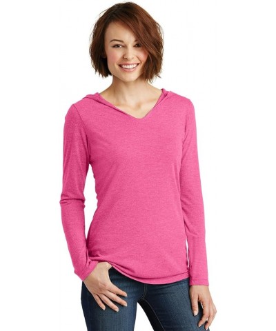 District Women's Perfect Tri Long Sleeve Hoodie Fuchsia Frost $10.00 Hoodies & Sweatshirts