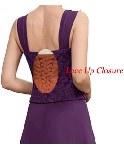 Tea Length Mother of The Bride Dresses with Jacket Lace Chiffon Formal Dress for Wedding Guest Wine Red $32.17 Dresses